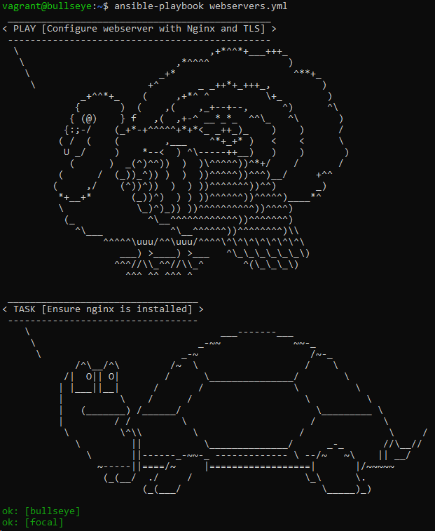 Résultat d'un Tp ansible playbook