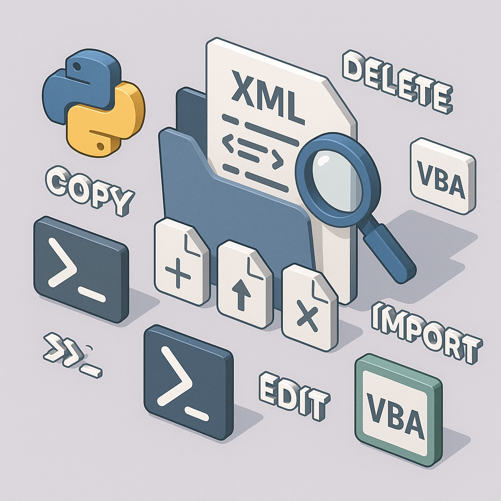 Gestion des fichiers et manipulation XML - Powershell, VBA, Python