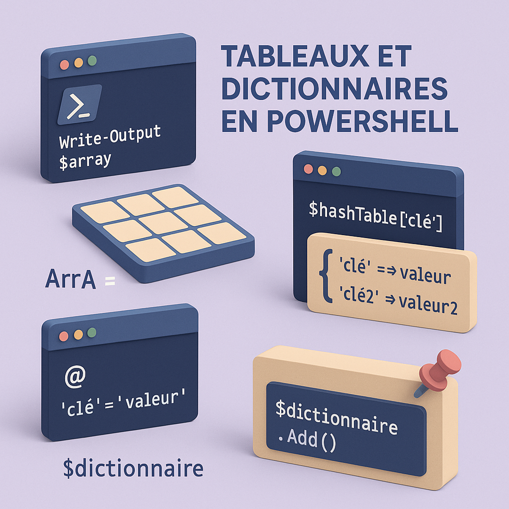 Tableaux et les Dictionnaires en Powershell