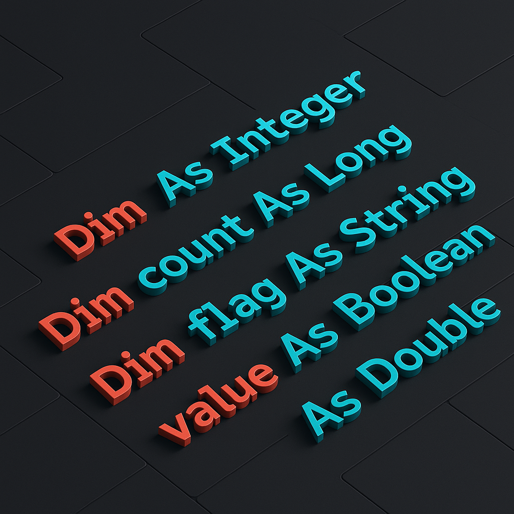 Les variables en vba